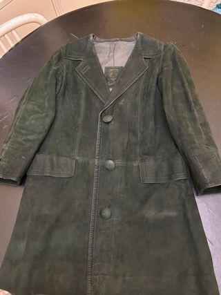 Soprabito donna camoscio verde