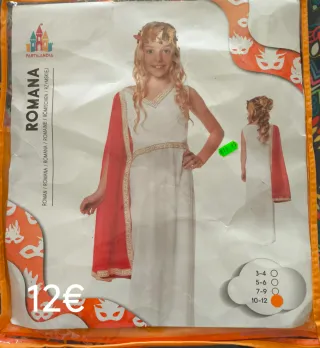 Disfraz Romana Niña Talla 10-12