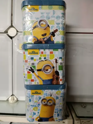3 Cajas Metálicas Minions Trading Card Game