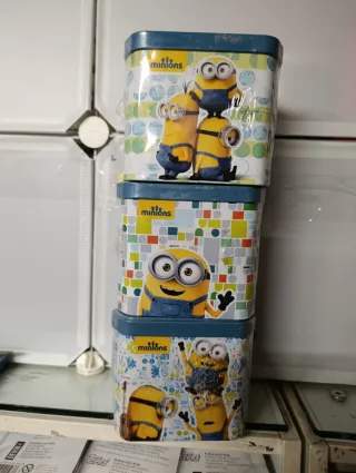 3 Cajas Metálicas Minions Trading Card Game