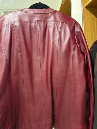 Cazadora Piel Napa Granate Woman El Corte Inglés