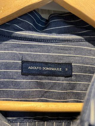 Camisa Adolfo Dominguez Rayas Azul Hombre