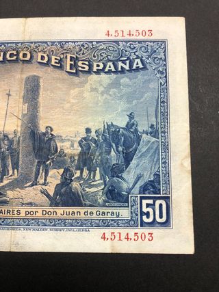 Billete 50 Pesetas Banco de España 1927