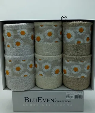 Set 6 Asciugamani BluEven Cotone