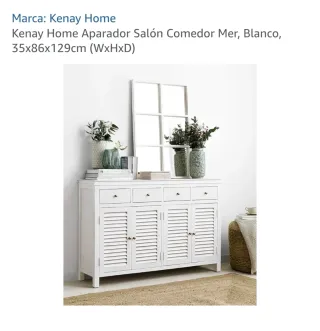 Aparador Kenay Home Blanco 129cm