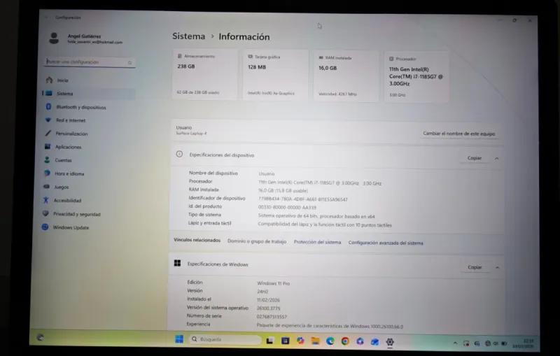 Microsoft Surface Laptop 4 Negro afbeelding 3