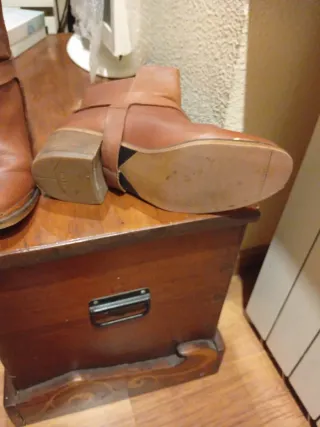 Botines de piel marrones talla 41