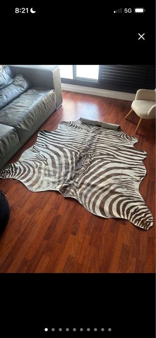 Alfombra Zara Home efecto piel de cebra
