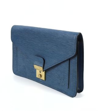 Bolso Louis Vuitton Azul con Cierre Dorado