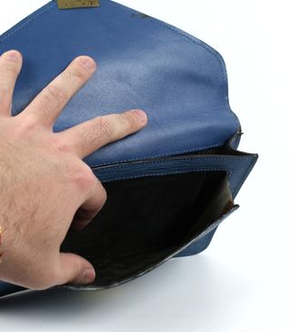 Bolso Louis Vuitton Azul con Cierre Dorado