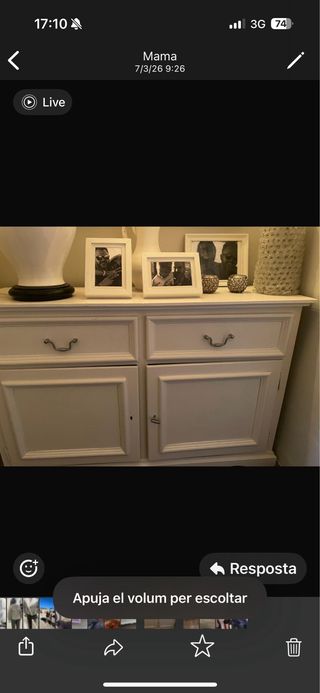 Mueble recibidor blanco estilo clásico