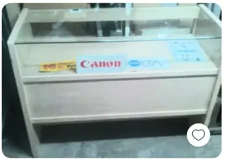 Mostrador madera y cristal roble decape