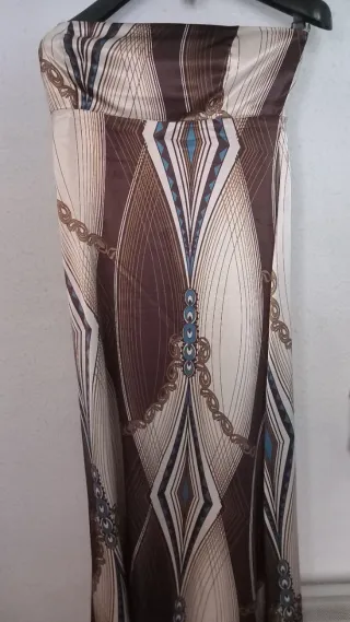 Vestido largo fiesta estampado talla L