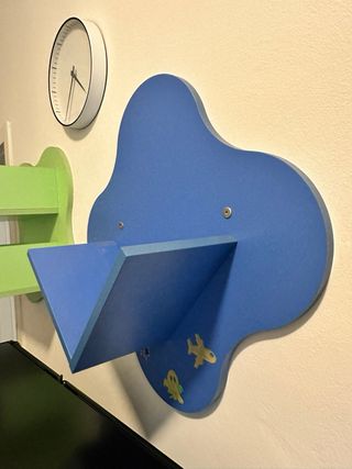 Mensole cameretta bimbo verdi e azzurre