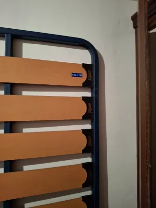 Somier hierro Moviflex láminas madera Con patas