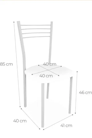 Pack 3 Sillas Tapizadas Metal Blanco/Gris