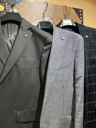 Americana MANGO Talla 48 Gris/Azul