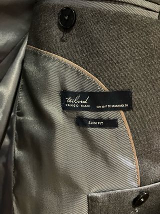 Americana MANGO Talla 48 Gris/Azul