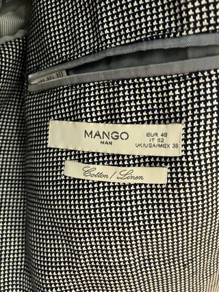 Americana MANGO Talla 48 Gris/Azul