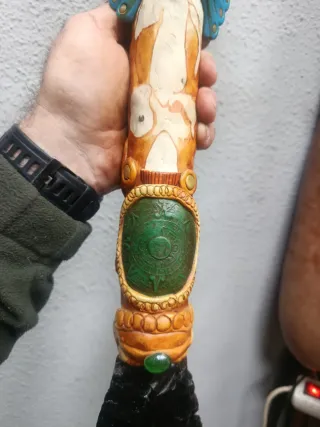Hacha Azteca de Sílex y Ónice - Palo de Agua