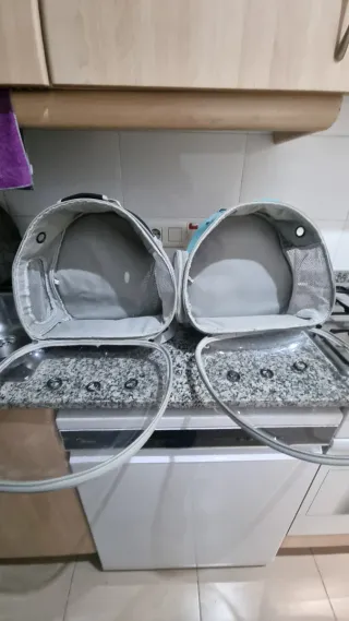 Mochila Transportín para Mascotas Transparente