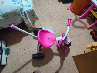 Triciclo Bici Evolutiva Rosa con Empujador