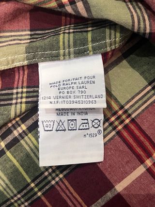 Camisa manga cortaRalph Lauren cuadros manga corta
