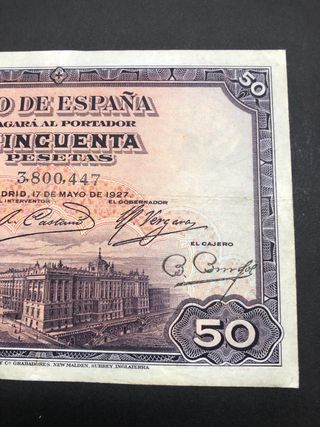 Billete 50 Pesetas Banco de España