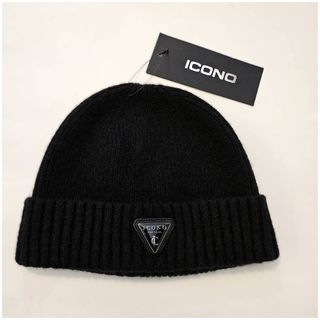 Pack 2 Gorros Beanie ICONO Negro y Beige