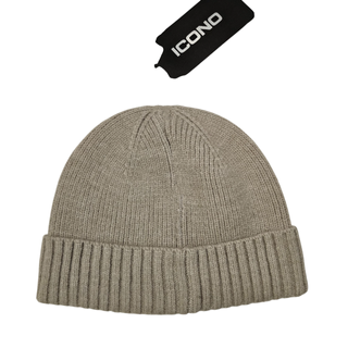 Pack 2 Gorros Beanie ICONO Negro y Beige