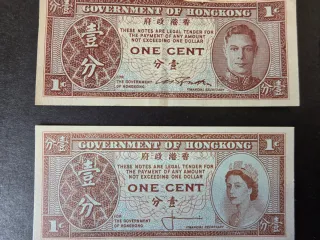 Lote Billetes Hong Kong 10, 20, 100 Dólares.