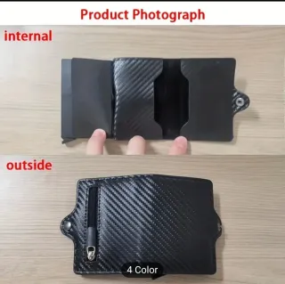 Cartera tarjetero con cremallera