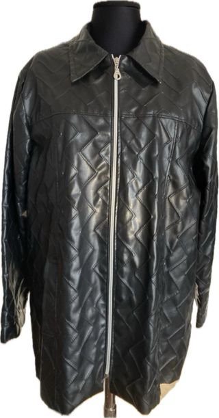 Giacca ecopelle nera sartoriale taglia 50