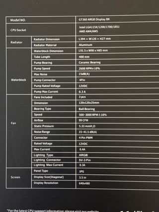 AIO 360mm ARGB LCD DISPLAY