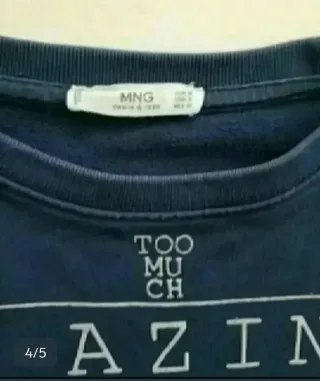 Sudadera azul Mango con estampado