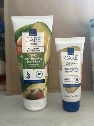Avon Care Mascarilla Cabello y Crema Manos Aguacat