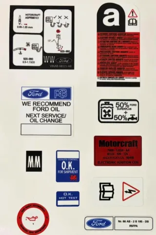 Ford Escort RS Turbo S2 Calcomanías. Restauración.