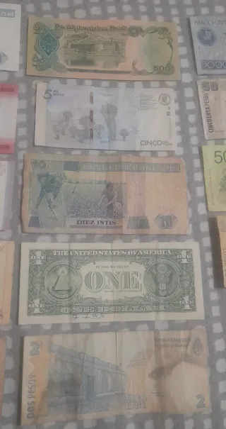 Lote 15 Billetes Antiguos Varios Países