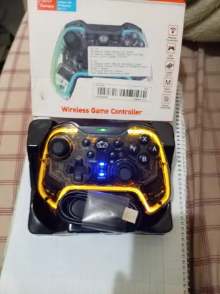 Mando Inalámbrico Transparente con luces LED