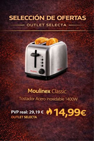 Tostador Moulinex Classic Acero Inoxidable