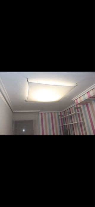 Lámpara de techo moderna tela y plástico