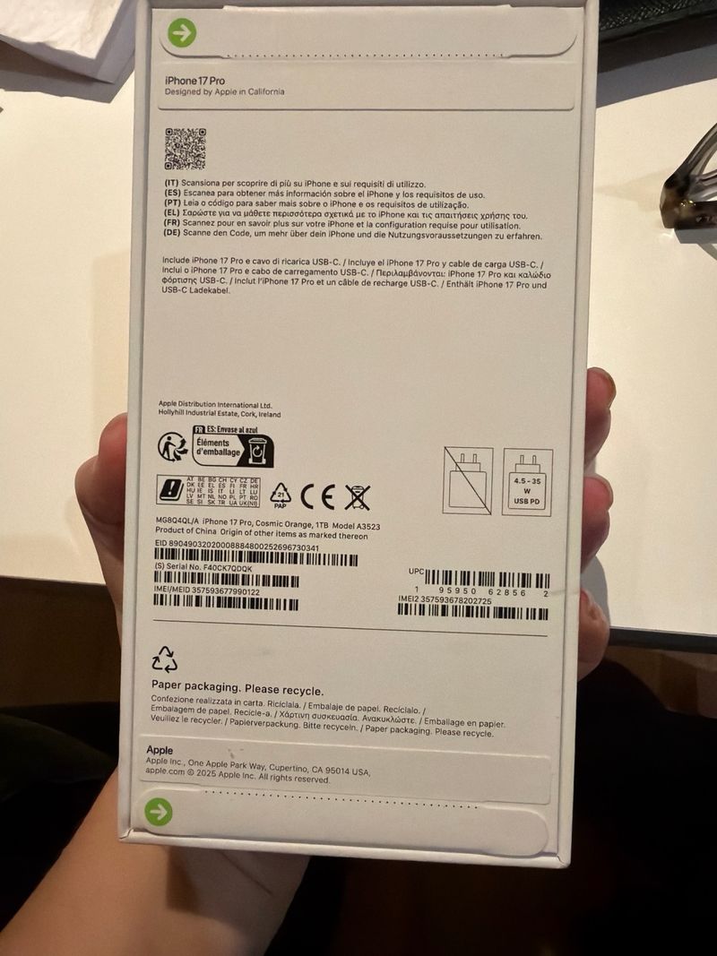 iPhone 17 Pro 1TB Naranja Sin Estrenar afbeelding 2