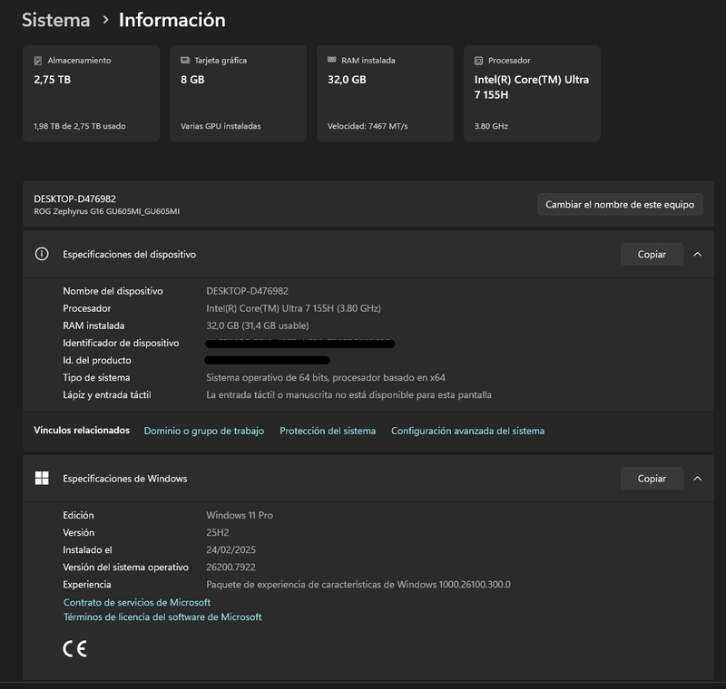 Portátil ASUS ROG Zephyrus G16 2024 afbeelding 8
