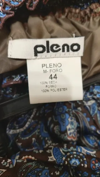 Falda larga estampada azul y marrón