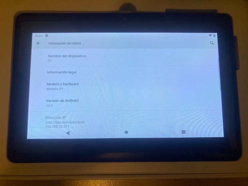 Tablet Android 12 Modelo P1