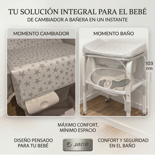 Bañera Cambiador Jané Flip 2 en 1 ¡Como nueva!