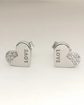 Pendientes Corazón Plata 925 (6x8mm)
