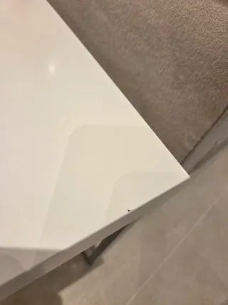 Juego 3 mesas auxiliares madera, cristal y acero.