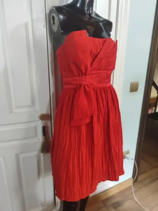 Vestido rojo palabra de honor eventos