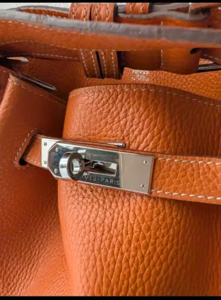 Bolso Hermès So Kelly Marrón/Naranja